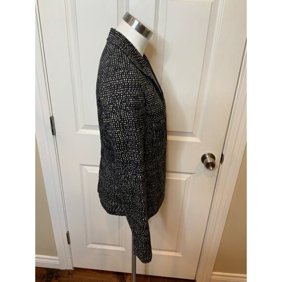 Lafayette 148 New York Black White Polka Dot Jacket, Size 4 - Picture 2 of 5